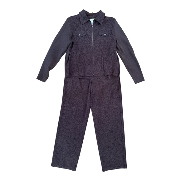 Norton Studio Pants - Norton Studio Two-Piece Knit Jacket and Pants Set,Size 12, Vintage